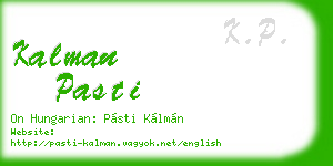 kalman pasti business card